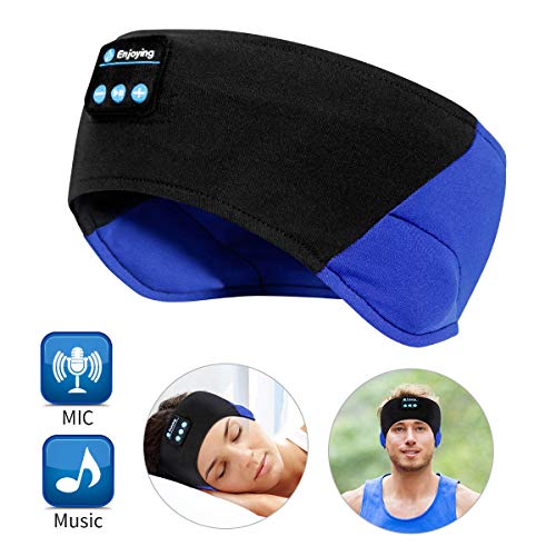Book Cover Bluetooth Sleeping Headphones - The Young's Bluetooth Headband Wireless Sleep Headphones for Workout Jogging Yoga - Black and Blue
