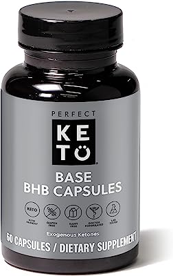 Book Cover Perfect Keto BHB Exogenous Keto Capsules | Keto Pills for Ketogenic Diet Best to Support Weight Management & Energy, Focus and Ketosis Beta-Hydroxybutyrate BHB Salt Pills, 60 Count (Pack of 1)