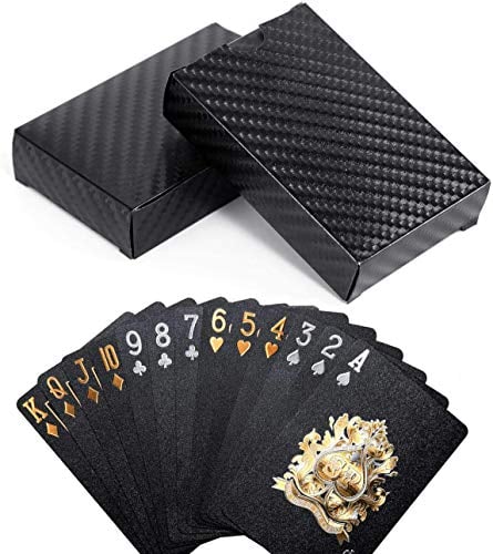 Book Cover Armear Waterproof Luxury 24K Gold Foil Poker Playing Cards with Box,Good Gift Idea