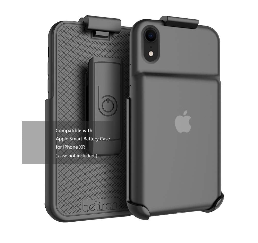Book Cover Belt Clip Holster Compatible with Apple Smart Battery Case (for iPhone XR) - Smart Case NOT Included