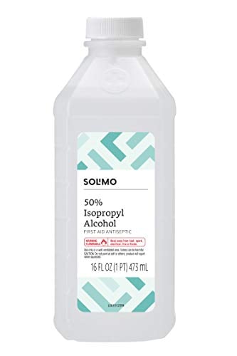 Book Cover Amazon Brand - Solimo 50% Isopropyl Alcohol First Aid Antiseptic, 16 Fl Oz (Pack of 1)