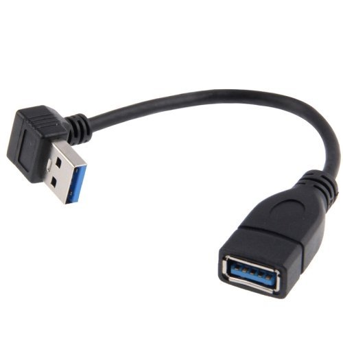 Book Cover RUTICH USB 3.0 Right Angle 90 Degree Extension Cable Male to Female Adapter Cord, Length: 15cm
