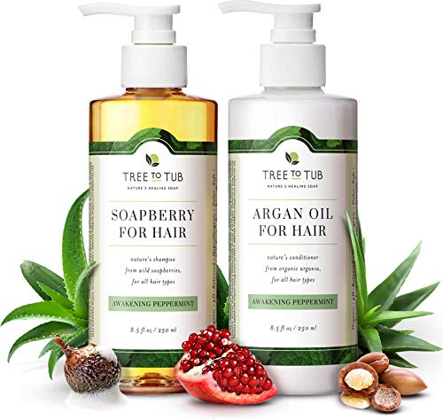 Book Cover Sulfate Free Shampoo & Conditioner by Tree to Tub | The Only pH 5.5 Balanced Hypoallergenic Duo Using Wild Soapberry & Organic Argan Oil | Perfect for Sensitive, Oily, or Dry Hair and Scalp
