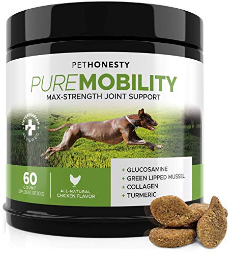 Book Cover PureMobility Glucosamine for Dogs - Premium Dog Joint Supplement Support with Glucosamine, Green-Lipped Mussel, Collagen & Turmeric - Advanced Hip & Joint Chews & Pet Joint Pain Relief 60 ct