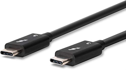 Book Cover Plugable Thunderbolt 3 Cable 40Gbps Supports 100W Charging, 2.6 feet (0.8 Meters), 5A, USB C Compatible (Thunderbolt 3 Certified)