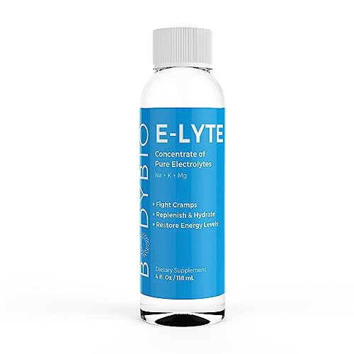 Book Cover BodyBio Electrolytes for Hydration - 4 oz Concentrate | No Sugar | No Calories | Keto Electrolytes | Dehydration Recovery w. Magnesium + Potassium + Sodium | Relieves Cramps | Elyte