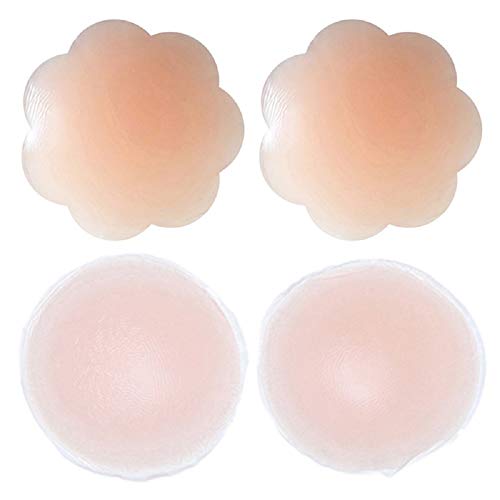 Book Cover Silicone Nipple Sticker Reusable Self-Adhesive Nipple Cover Bra Pasties Pad Natural Color Nipple Stickers