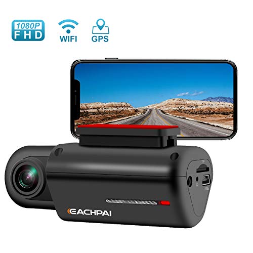 Book Cover WiFi Dash Cam for Cars, HD 1080P, 150Â° Wide Angle, Built-in WiFi Dash Cam with Super Capacitor, G-Sensor and GPS, Super Night Vision, Loop Recording, Parking Monitor
