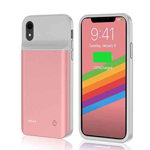 Book Cover Battery Case for iPhone XR 7000mAh, Ultra Slim Portable Backup Power Bank Protective Charging Case for iPhone XR Rechargeable Extended Battery Charger Cases, 6.1