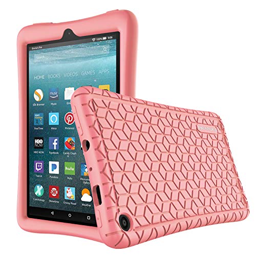 Book Cover Famavala Silicone Case Cover Compatible with All-New Fire 7 Tablet [9th Generation, 2019 Release] (BabyPink)