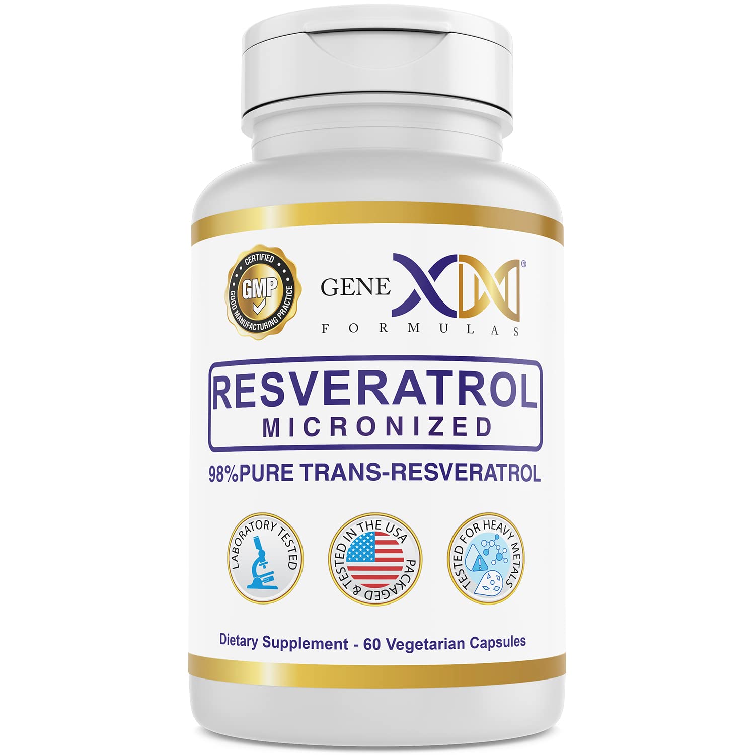 Book Cover Genex Resveratrol Supplement, 98% Pure Trans-Resveratrol with BioPerine® for Absorption - Micronized, Lab-Tested, Fully Stabilized Resveratrol 600mg - 60X Trans-Resveratrol Capsules for Healthy Aging 1pack