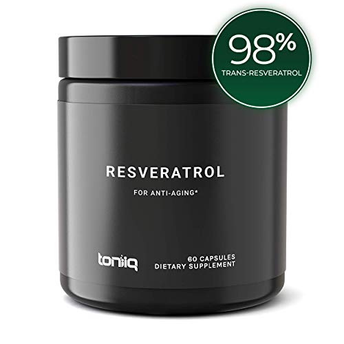 Book Cover Ultra High Purity Resveratrol Capsules - 98% Trans-Resveratrol - 100:1 Concentrated Extract - Antioxidant Supplement - Support for Anti Aging and Immune Health - 60 Caps Reservatrol Supplement