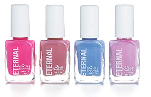 Book Cover Eternal 4 Collection - 4 Pastel Nail Polish Set: Long Lasting, Quick Dry, Shiny Finish (Tea Time)