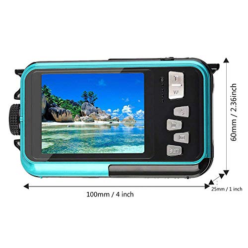 Book Cover Waterproof Digital Camera for Snorkeling 1080P Full HD Underwater Camera 24 MP Video Recorder