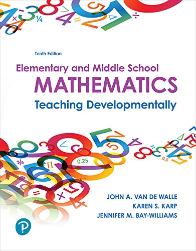 Book Cover Elementary and Middle School Mathematics: Teaching Developmentally