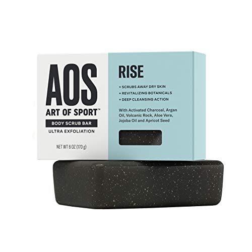 Book Cover Art of Sport Men’s Soap Charcoal Body Scrub Bar | Extra Fresh Rise Scent | Black Soap Bar with Natural Botanicals | Aloe Vera, Jojoba Oil, Argan Oil | Ultra Exfoliation, 6 oz