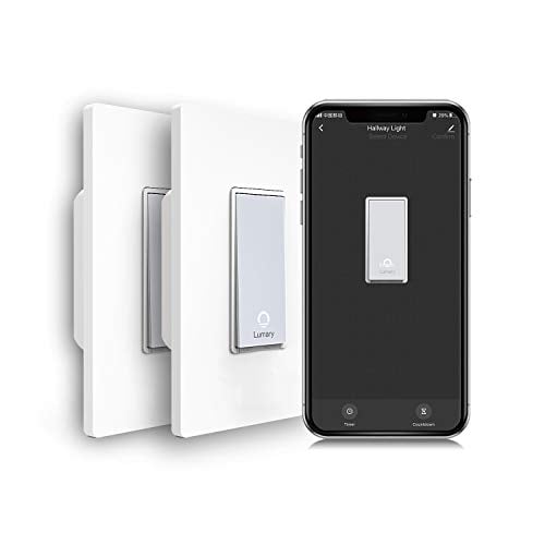 Book Cover Lumary 3 Way Smart Switch Kit, 2.4GHz Wi-Fi Light Switch Compatible with Alexa and Google Home, Neutral Wire Required, Single-Pole and 3-Way Installation, ETL and FCC listed
