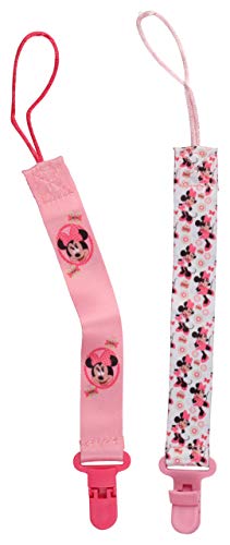 Book Cover Disney Minnie Mouse 2 Pack Paifier Clip, Butterfly Minnie