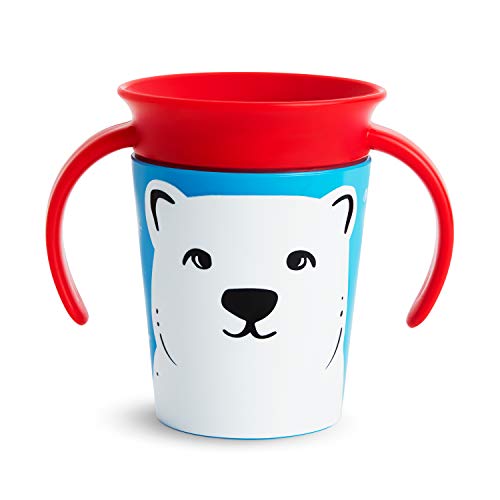 Book Cover Munchkin Miracle 360 WildLove Trainer Cup, 6 Ounce, Polar Bear