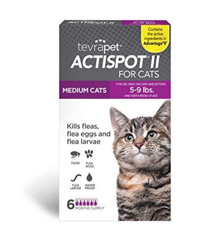 Book Cover SNUNGPHIR TevraPet Actispot II Flea Prevention for Cats- 6 doses