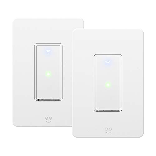 Book Cover Geeni TAP Smart 3-Way Switch Kit, White, 2-Pack – No Hub Required – Requires Neutral Wire – Smart Light Switch Works with Amazon Alexa, Google Home &, Requires 2.4 GHz Wi-Fi