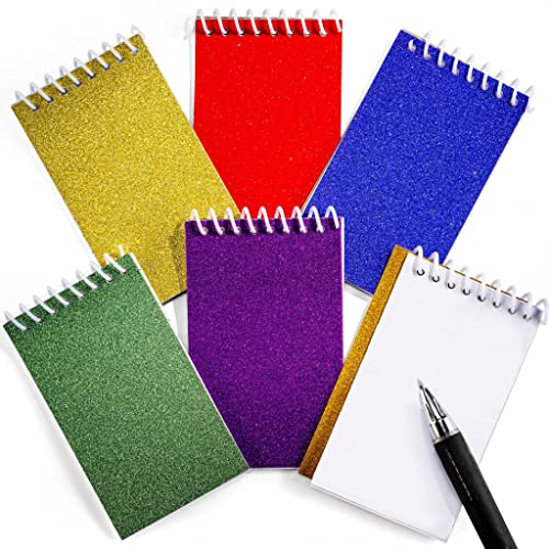 Book Cover Mini Prism Spiral Notepads - (Bulk Pack of 24) Small Pocket Mini Notebooks for Kids, 2.5 Inch x 3.6 Inch - 20 Sheets Per Book, Top Bound Spiral Memo Note Pads for Party Favor Gifts and Goodie Bags