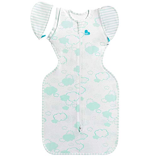 Book Cover Love To Dream Swaddle UP 50/50 Transition Bag Organic, Mint, Large, 19-24 lbs, Patented Zip-Off Wings, Gently Help Baby Safely Transition from Being swaddled to arms Free Before Rolling Over