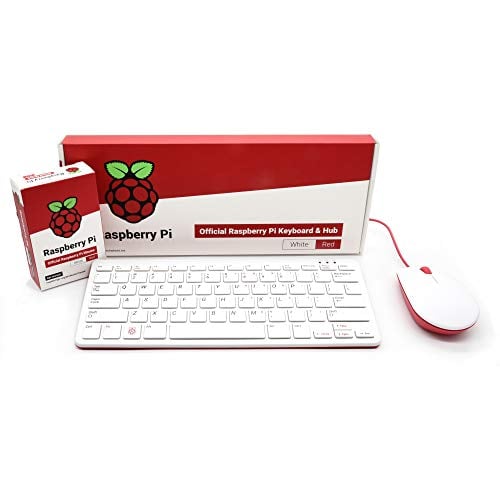 Book Cover Raspberry Pi Official Keyboard and Mouse Value Pack (U.S. Version Red/White) by PepperTech Digital