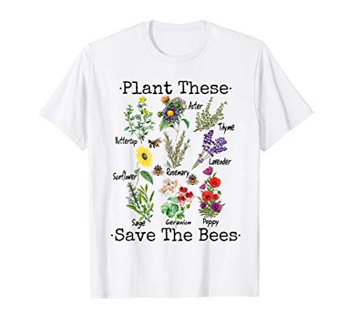 Book Cover Plant These Save The Bees Shirt Women Yellow Flowers T-Shirt