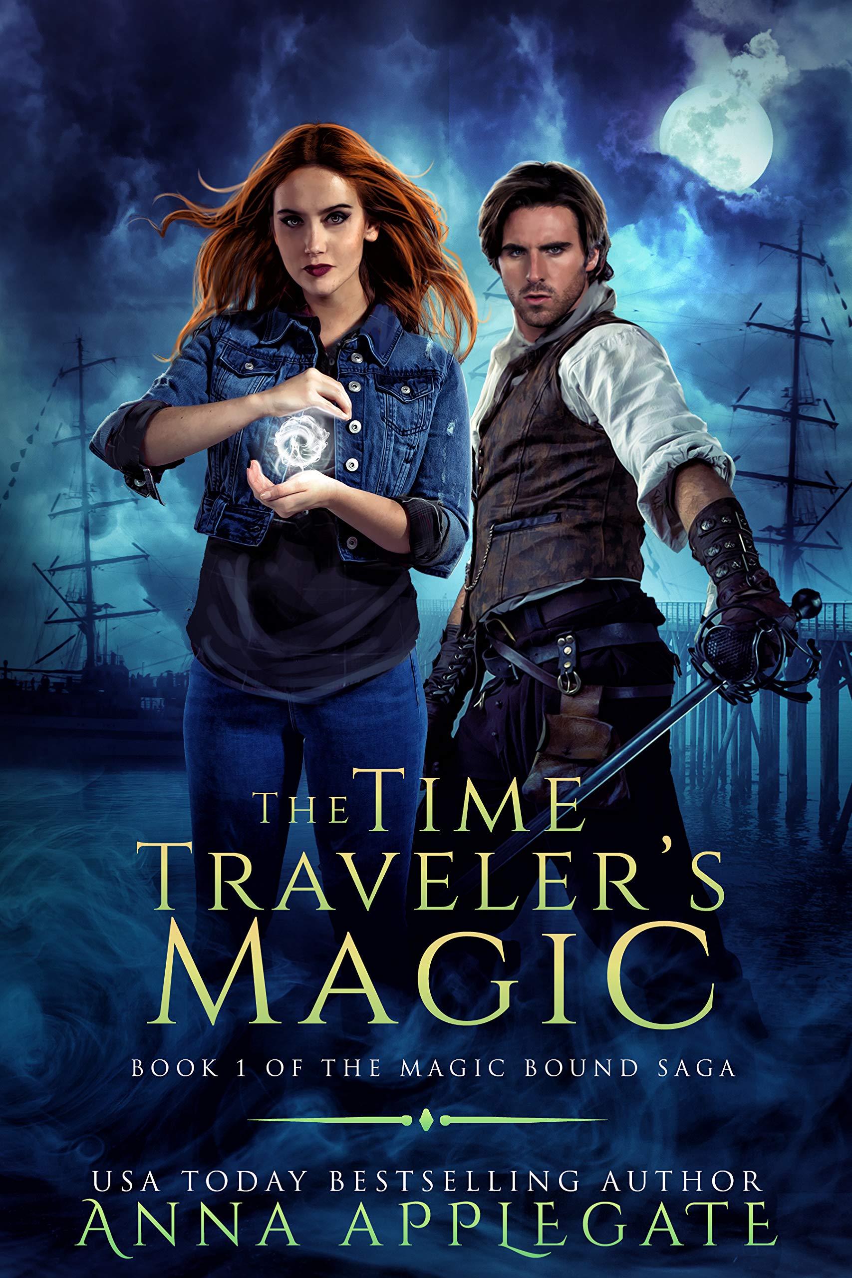 Book Cover The Time Traveler's Magic (Book 1 of the Magic Bound Saga): A Time-Travel Paranormal Romance