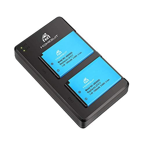 Book Cover Homesuit LP E17 Battery 2-Pack and USB Dual Charger Kit for Canon EOS RP,Rebel T8i, T7i, T6i,Sl2, SL3, M6,M5, M3, 77D, 800D, 750D, T6s, 8000D, KISS X8i
