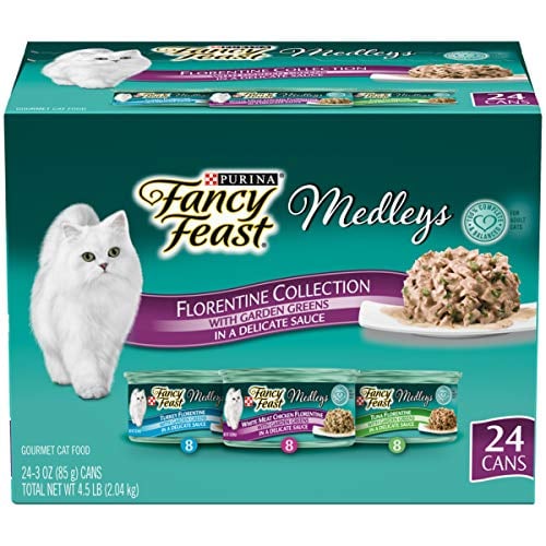 Book Cover Purina Fancy Feast Gravy Wet Cat Food Variety Pack, Medleys Florentine Collection - (24) 3 oz. Cans