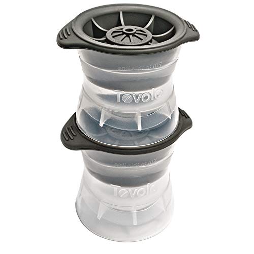 Book Cover Tovolo Sphere Ice Molds with Tight Silicone Seal, Leak- Free, Slow Melting, Stacking/Stack-able 2.5 Inch Sphere - Set of 2, Perfect for Cocktails, Mocktails & All Beverages, BPA Free, Dishwasher Safe
