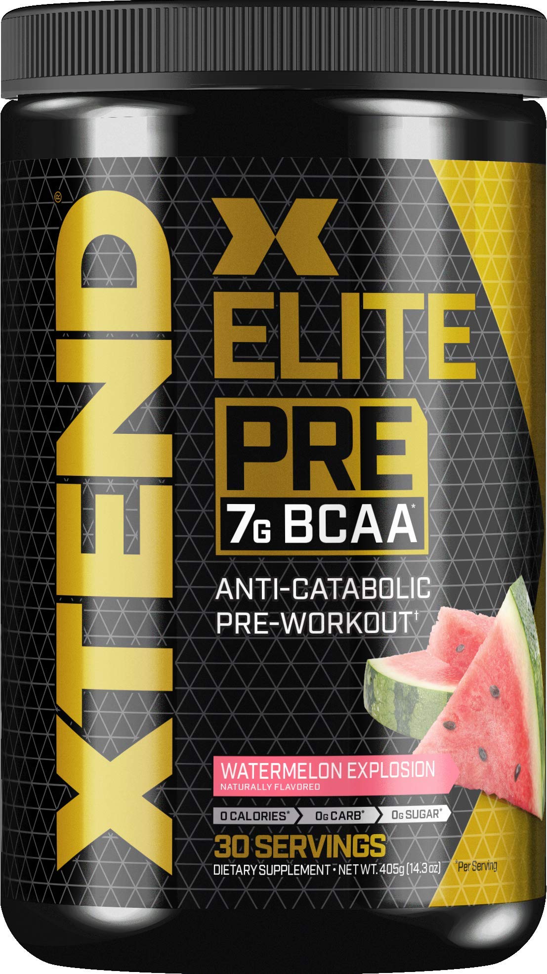 Book Cover Scivation XTEND Elite Pre BCAA Powder Anti-Catabolic Pre Workout Drink with Branched Chain Amino Acids BCAAs, 30 Servings, Watermelon Explosion,(Pack of 1) 14.286 Ounce