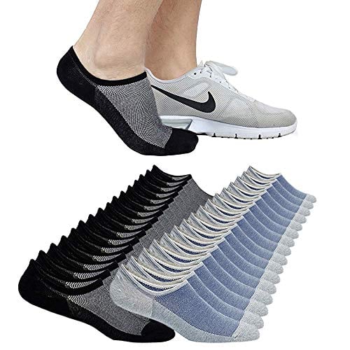 Book Cover No Show Socks Ankle Low Cut Socks for Mens, Non Slip, 8 Pairs 16 Pairs