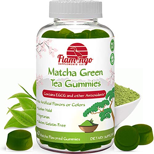 Book Cover Matcha Green Tea Extract Gummy Vitamin with EGCG. Energy Gummies, Metabolism Booster, Weight Loss & Fat Burner. Vegan Friendly, Gluten-Free, Non-GMO, Kosher and Halal. 60 ct