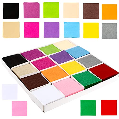 Book Cover Exquiss 6400 Sheets Tissue Paper Squares 2.2 inch Bulk 16 Colors for Art Paper Craft Scrunch Art Kids Craft DIY Craft Tracing Scrapbooking Embellishments Rainbow School Supplies with Storage Box