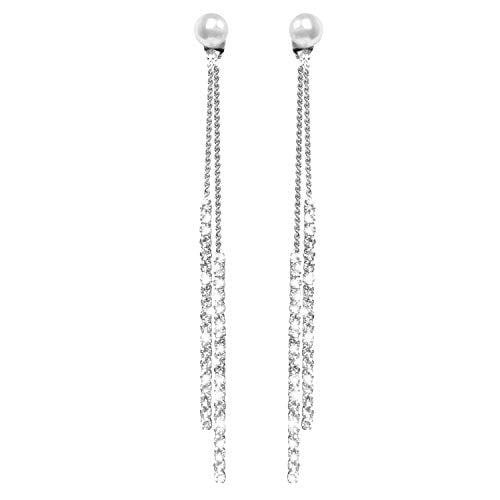 Book Cover Fashion Sterling Silver Bling Design Long Dangle Drop Hypoallergenic & Nickel Free Stud Drop Dangle Earrings Jewelry for Girls Women