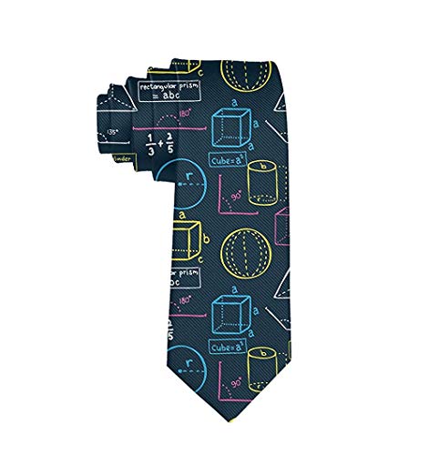 Book Cover Men's Math Equation School Class Necktie Tie Silk Necktie Neck Ties Elegant Neckties