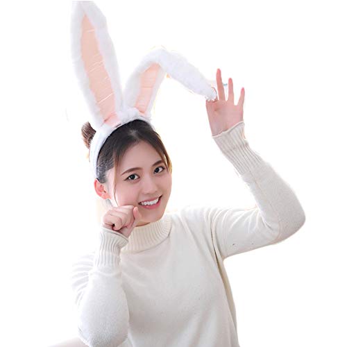 Book Cover BOBILIKE Bunny Rabbit Ear Headband Cosplay Party Costume Fits Adults & Children