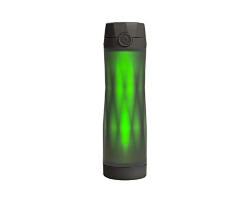 Book Cover Hidrate Spark 3 Smart Water Bottle, Tracks Water Intake and Glows to Remind You to Stay Hydrated, BPA Free, 20 oz, Black