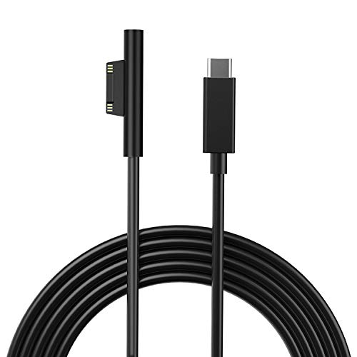 Book Cover Surface Pro Charger Cable, HASESS 15V Surface Connect to USB C Cable Compatible with Surface Pro 3/4/5/6, Surface Laptop/Laptop 2, Surface Book 1/2, Surface 3/Go/Studio - 6.56ft/1.8m