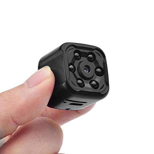 Book Cover Mini Spy Cam, OMOUP 1080P Portable Cop Cam Hidden Camera Nanny Cam Action Camera Pet Cam with Night Vision and Loop Recording for Home Car Office Drone Bike(Black)