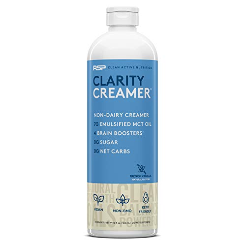 Book Cover Clarity Creamer - Keto Nootropic MCT Oil - Non-GMO Creamer to Boost Energy, Enhance Focus & Improve Memory | Cognitive Enhancement with Lions Mane Mushroom & Bacopa