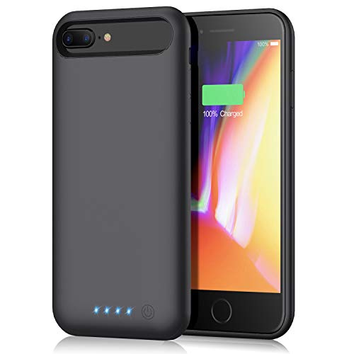 Book Cover Battery Case for iPhone 6s Plus/ 6 Plus/ 7 Plus/ 8 Plus 8500mAh,Portable Charger Case Rechargeable Charging Case, Battery Pack Cover Power Bank for 6s Plus/ 7 Plus/ 8 Plus (5.5 inch)
