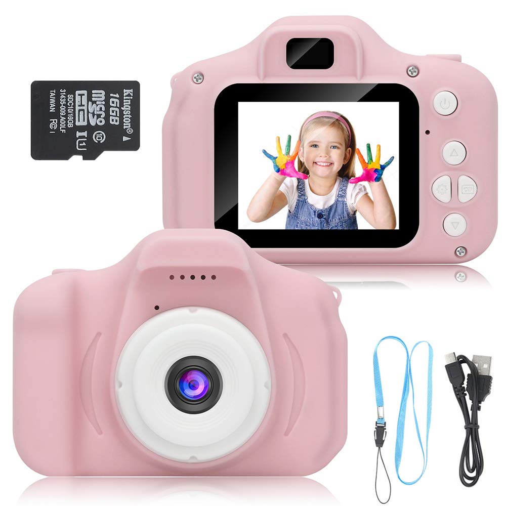 Book Cover DDGG Kids Digital Camera, 1080P FHD Digital Video Camera for Kids with 2 Inch IPS Screen and 16GB SD Card, Rechargeable Camera for 3-10 Years Boys Girls