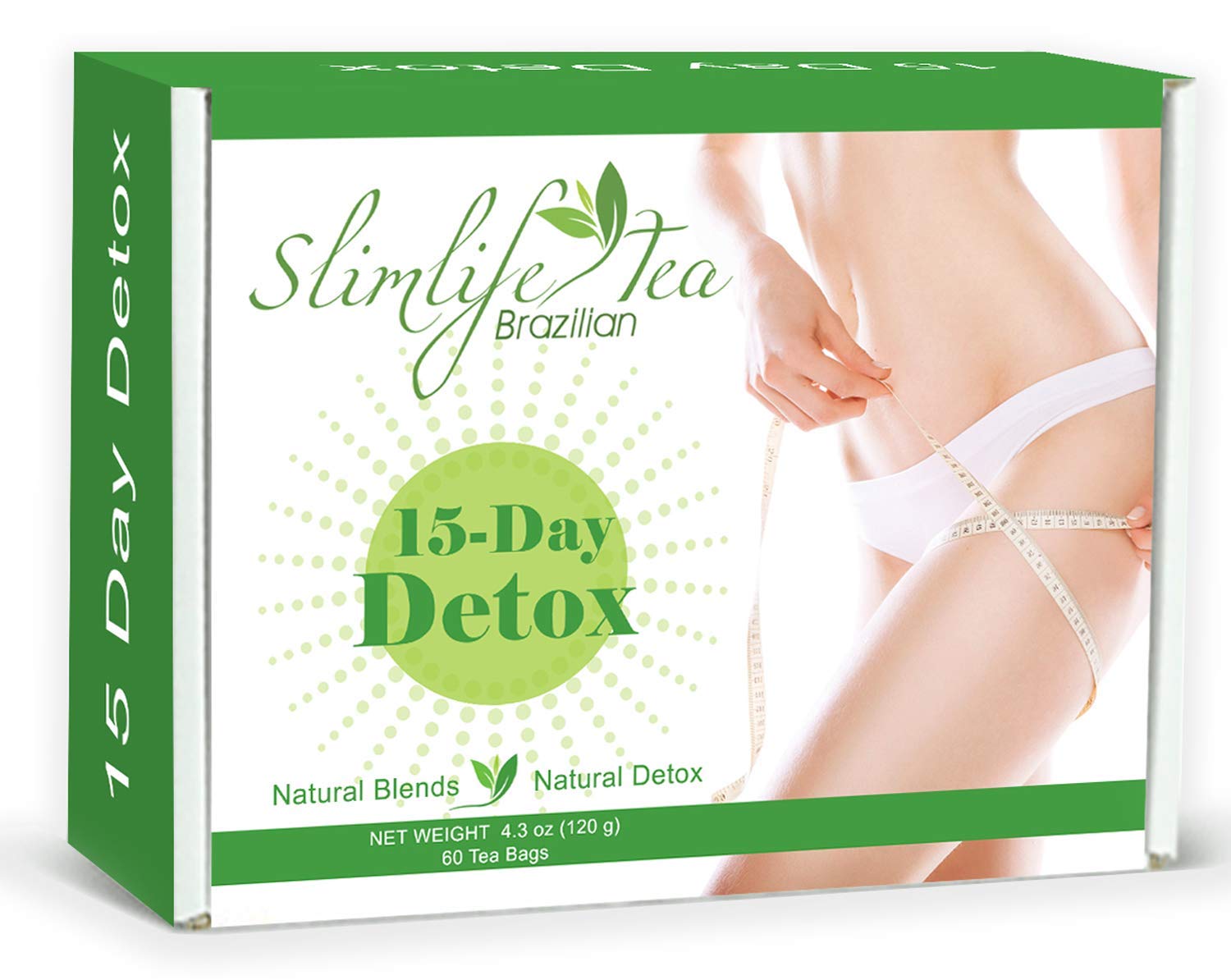 Book Cover SlimLife 15 Day Detox Tea - Herbal Tea, Teatox and Cleanse (4 Pack x 15 Bags) 15 Count (Pack of 4)