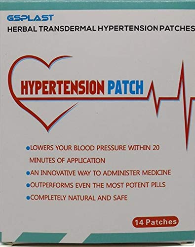 Book Cover Hypertension Patch, Lowering Blood Pressure 100% Natural (1 Box)14 Patches
