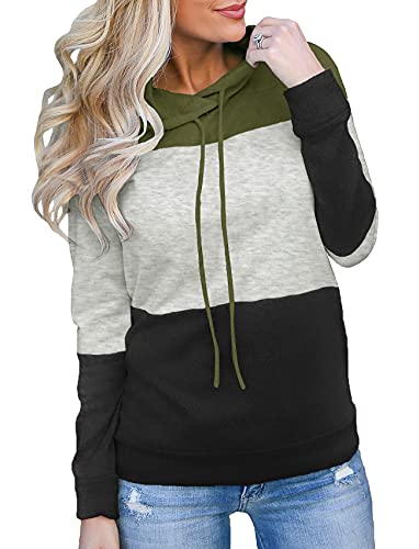 Book Cover Topstype Women's Pullover Long Sleeve Fall Hoodies Color Block Tunics Loose Casual Sweatshirts