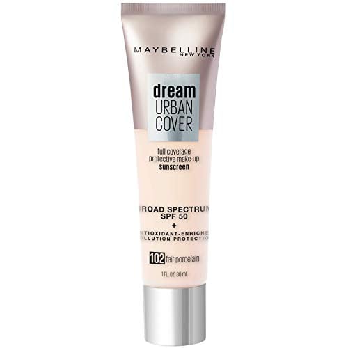 Book Cover Maybelline Dream Urban Cover Full Coverage Foundation Makeup, SPF 50